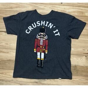 Mad Engine Gray T-Shirt Nutcracker with Sunglasses "Crushin' It" Sz XL Youth.
